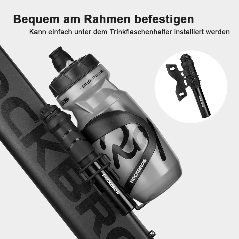 ROCKBROS reiðhjóladæla með 100 PSI loftdælu fyrir Presta og Schrader ventla