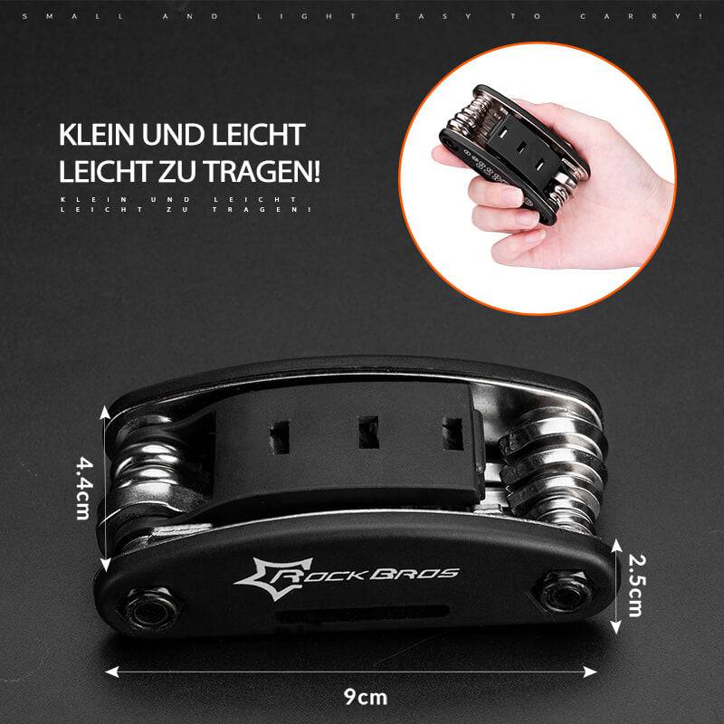 ROCKBROS fjölnotaverkfæri fyrir hjól, 16 í 1, viðgerðarverkfæri 