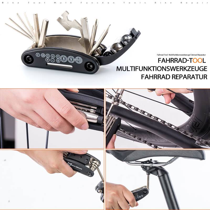 ROCKBROS fjölnotaverkfæri fyrir hjól, 16 í 1, viðgerðarverkfæri 