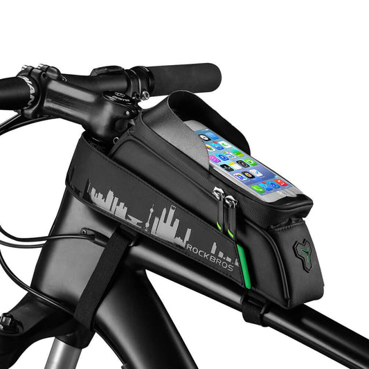 ROCKBROS Bicycle Top Tube Bag Waterproof Phone Bag with Touchscreen