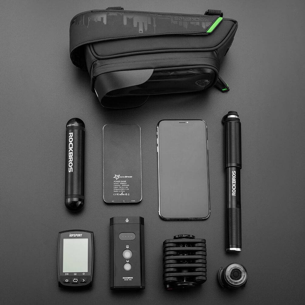 ROCKBROS Bicycle Top Tube Bag Waterproof Phone Bag with Touchscreen