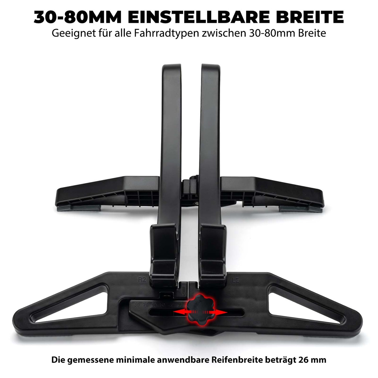 ROCKBROS Bicycle Parking Stand, Adjustable Bicycle Stand for 26–80 mm 