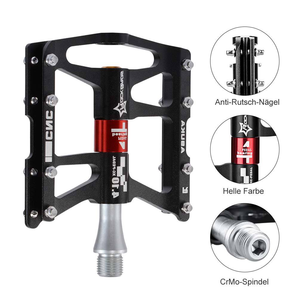 Bicycle pedals 9/16 for MTB/BMX/road bike with 4 sealed bearings