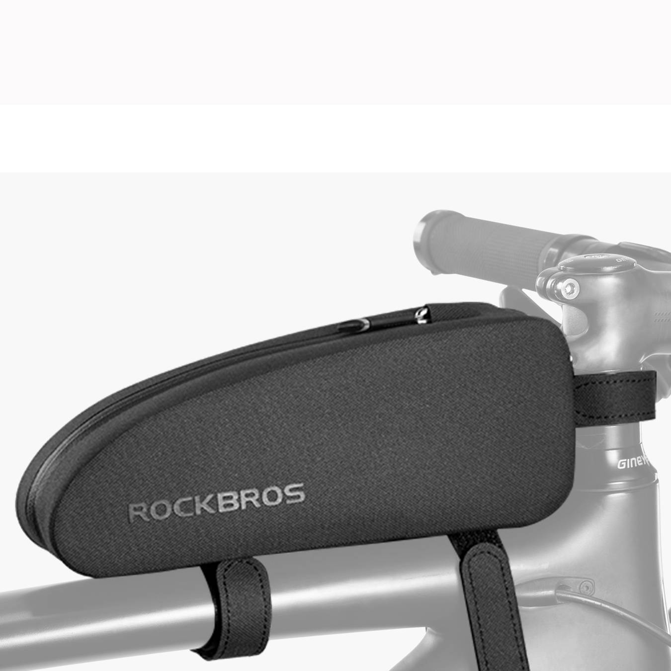 ROCKBROS Bicycle Frame Bag Waterproof Dustproof Black 1L/1.6L