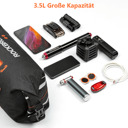 ROCKBROS Bicycle Frame Bag Waterproof Triangle Bag 3.5L Black