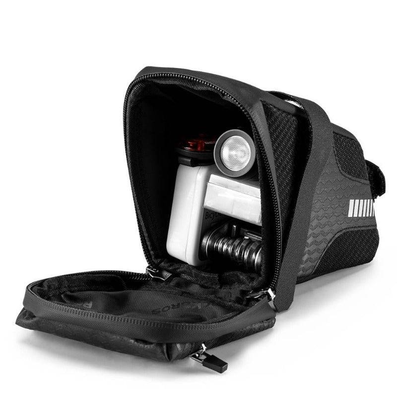 ROCKBROS Fahrrad Satteltasche mit 2 Zusätzliche Taschen 1,5L