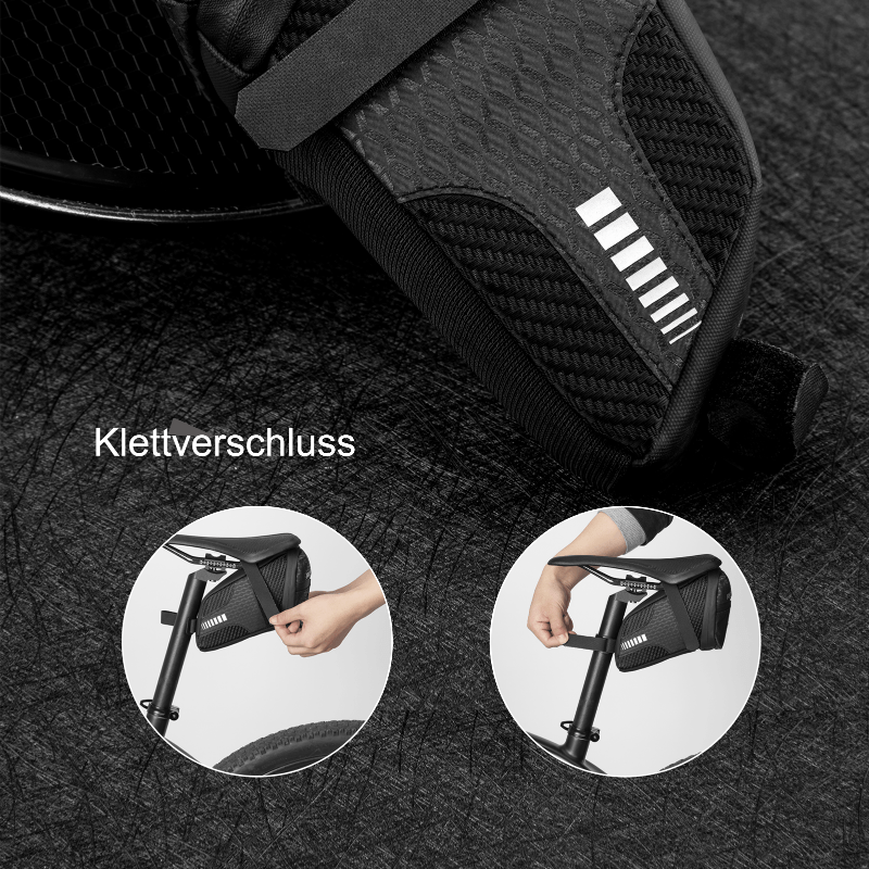 ROCKBROS Fahrrad Satteltasche mit 2 Zusätzliche Taschen 1,5L