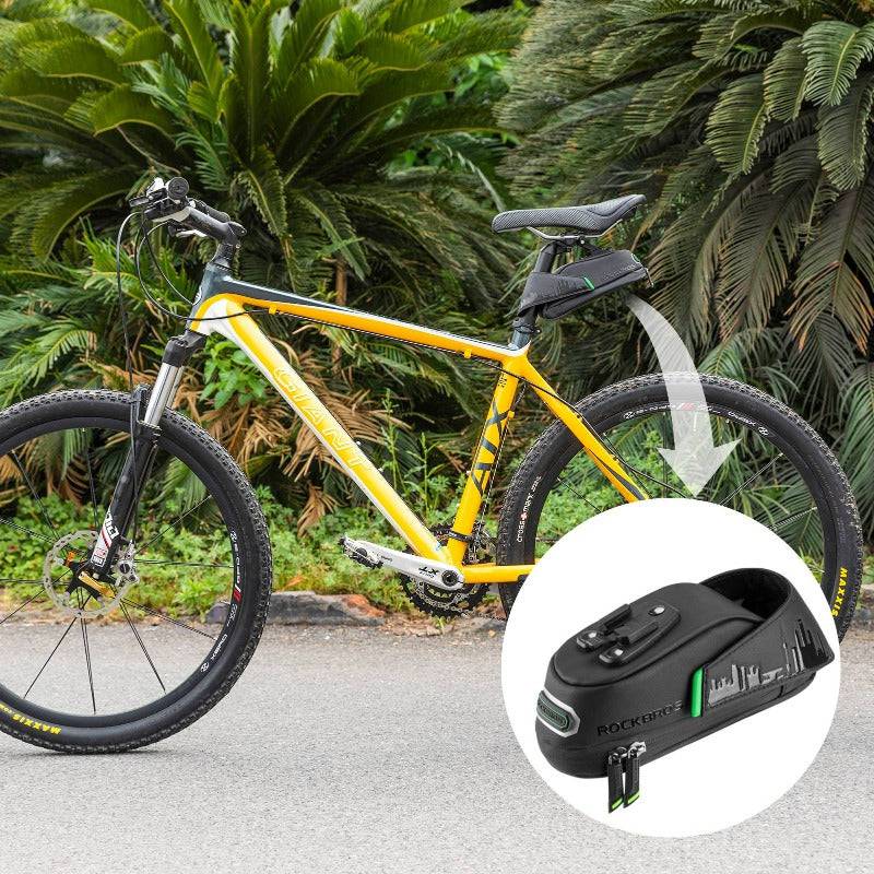 ROCKBROS Fahrrad Satteltasche mit Rücklichthalter wasserdicht 0.7L/0.9L
