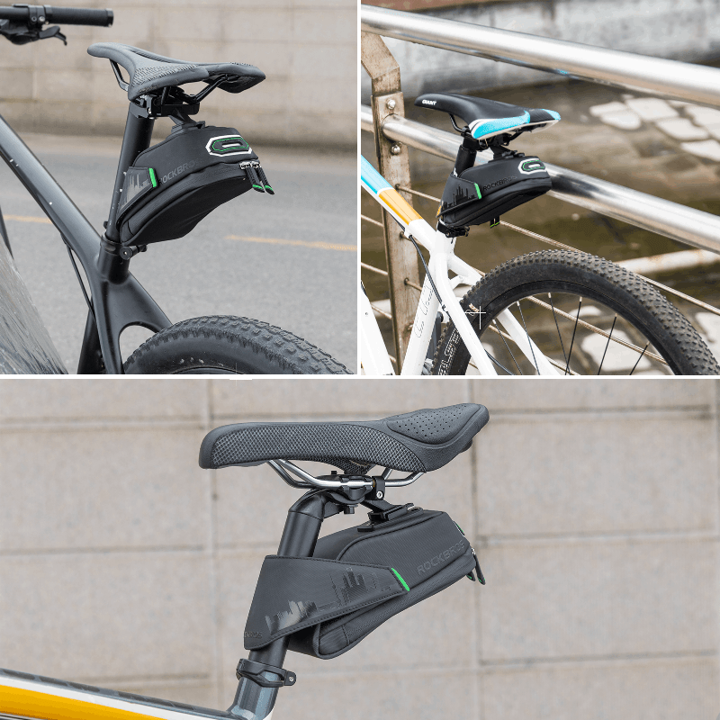 ROCKBROS Fahrrad Satteltasche mit Rücklichthalter wasserdicht 0.7L/0.9L