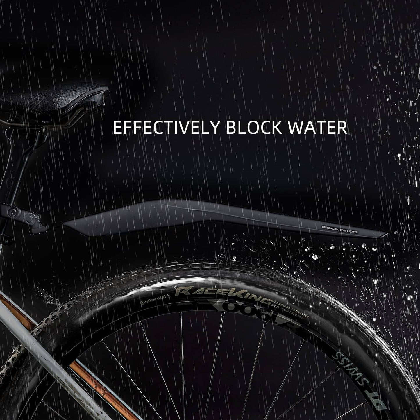 Bicycle mudguard set for mountain bikes, universal splash guard