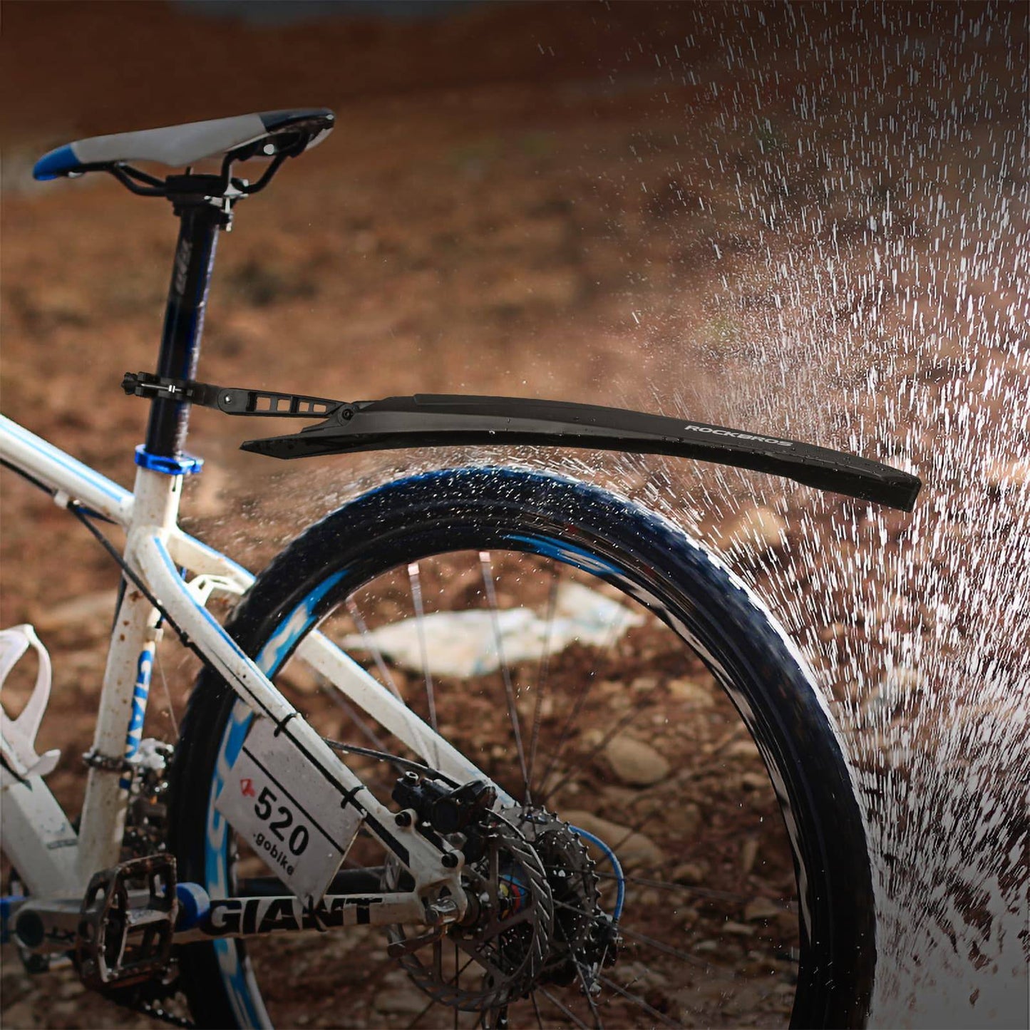 ROCKBROS Hjólhlífarsett fyrir MTB, 26 tommur, svart