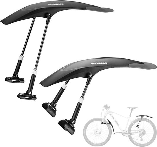 ROCKBROS Bicycle Mudguard Set Front/Rear Flexible Bicycle Mudguard Adjustable
