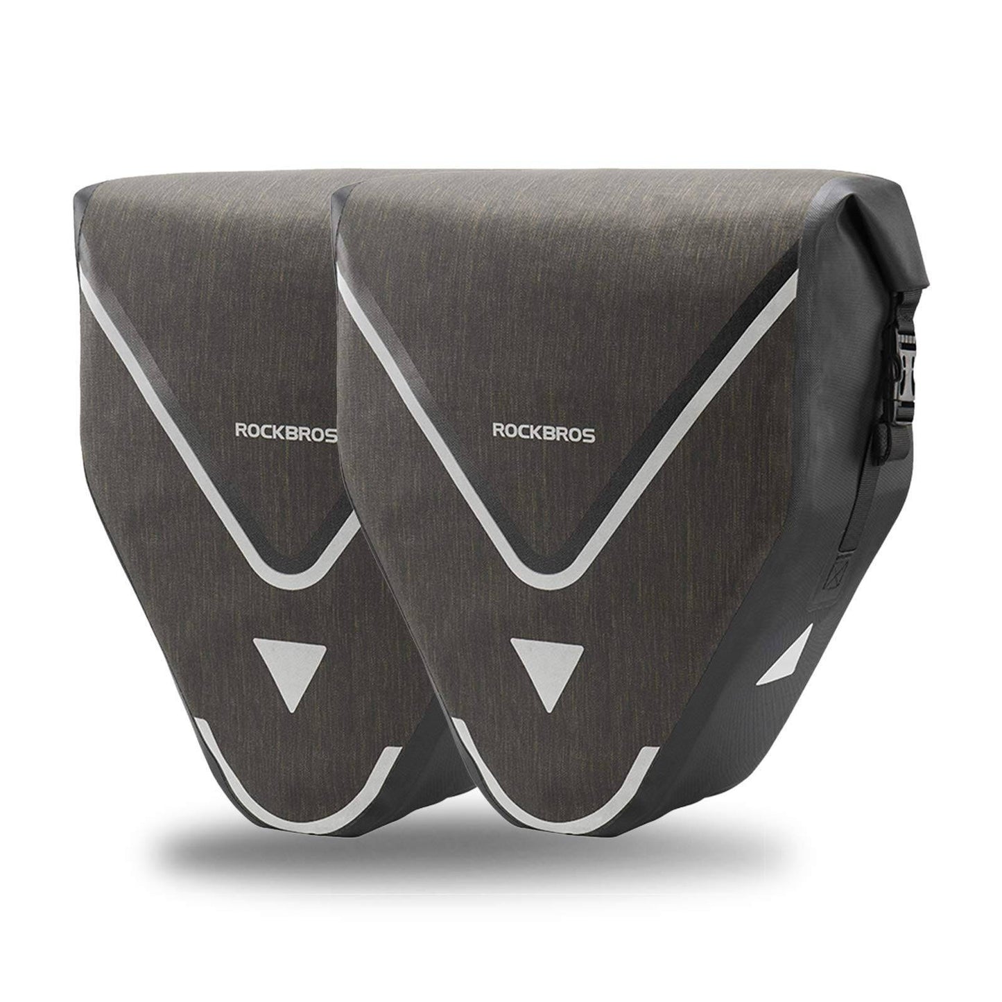 ROCKBROS hjólaflutningstaska 100% vatnsheld með axlaról 20L gulur/svört gulllitaður