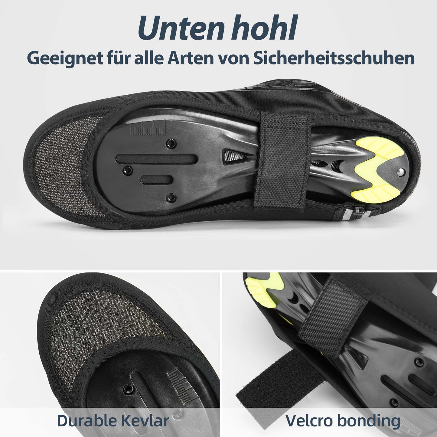 ROCKBROS Fahrrad Überschuhe Winter warm Überzieher für Radsport Schwarz
