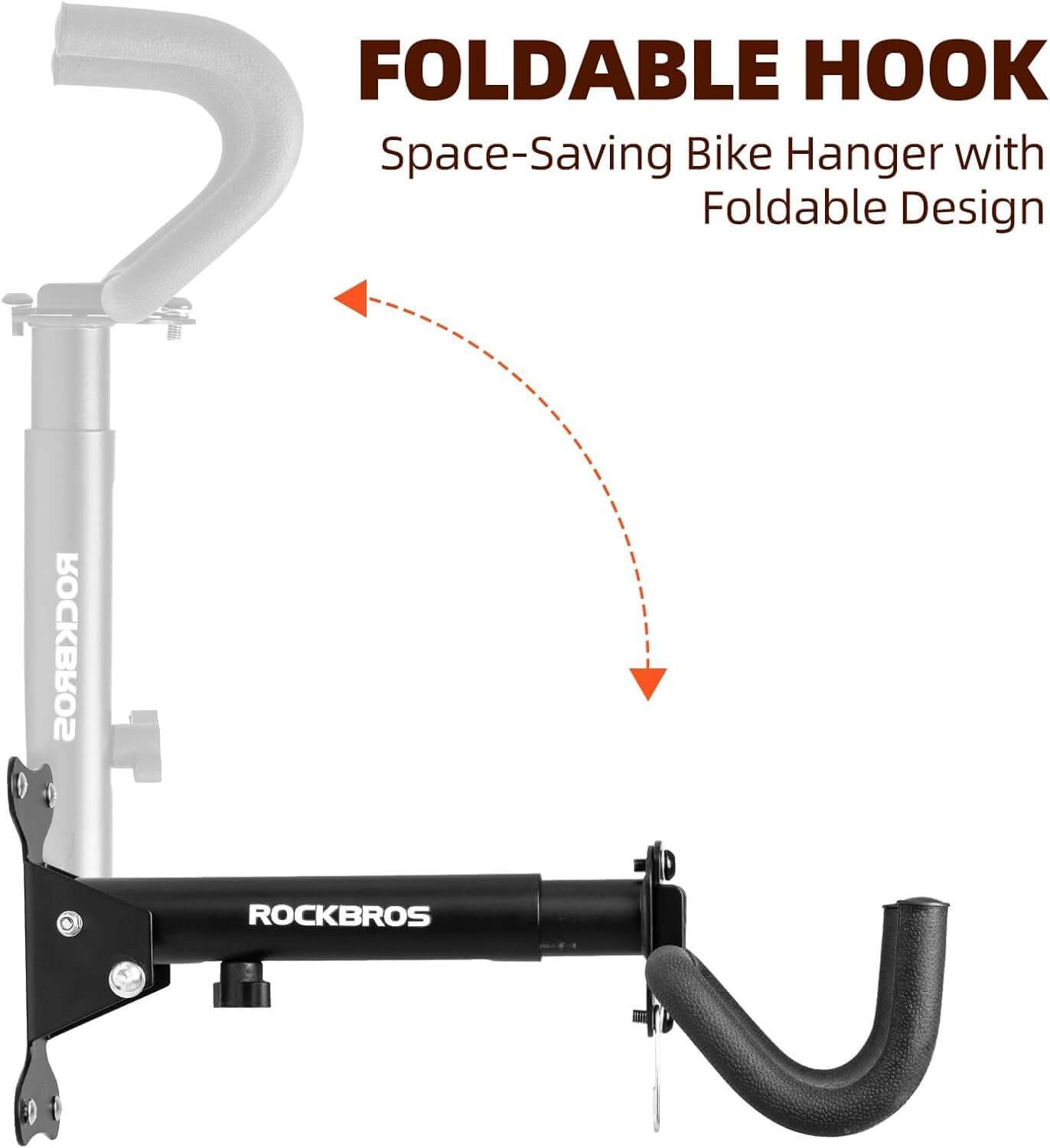 ROCKBROS Bicycle Wall Mount Robust Bicycle Holder Adjustable 15kg 