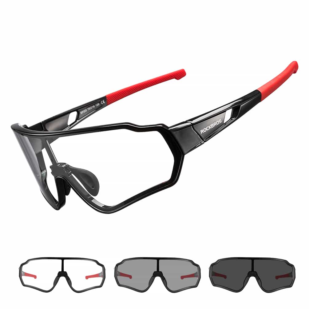 ROCKBROS Photochromic Cycling Glasses, Sports Glasses, UV400 Protection, Women's/Men's