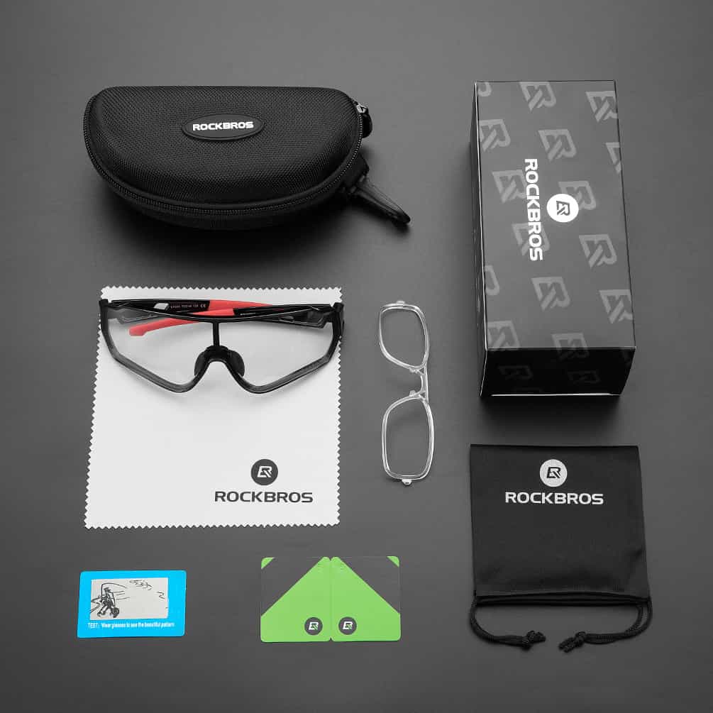 ROCKBROS Photochromic Cycling Glasses, Sports Glasses, UV400 Protection, Women's/Men's