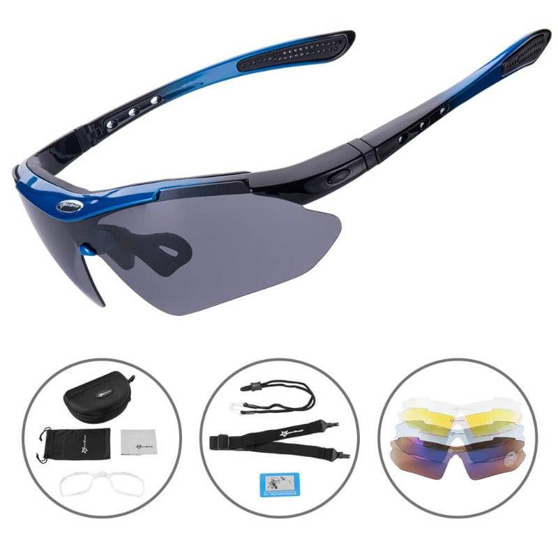 ROCKBROS cycling glasses, polarized sunglasses with 5 interchangeable lenses