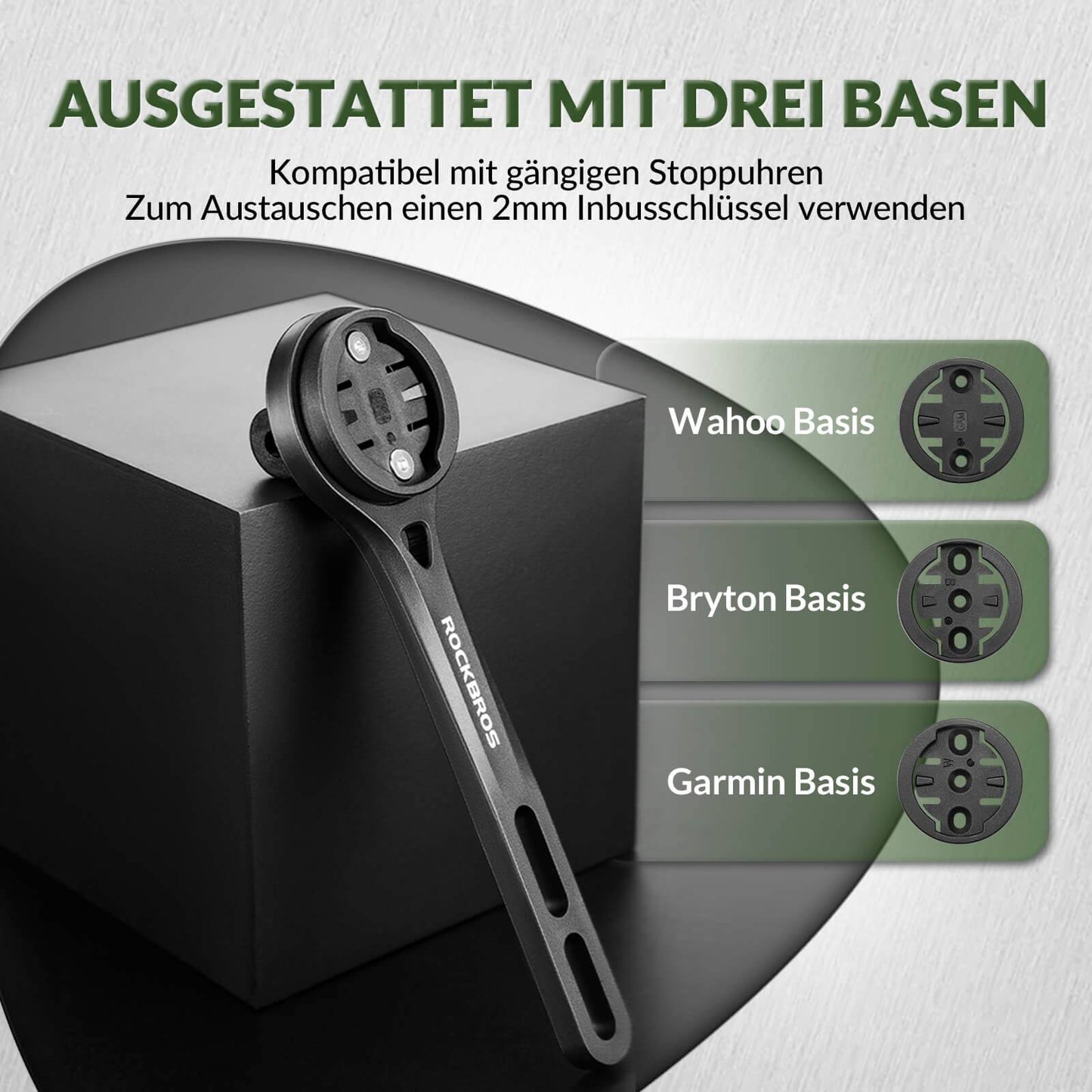 ROCKBROS Bike Computer Mount Compatible with Garmin/Wahoo/Bryton/GPS