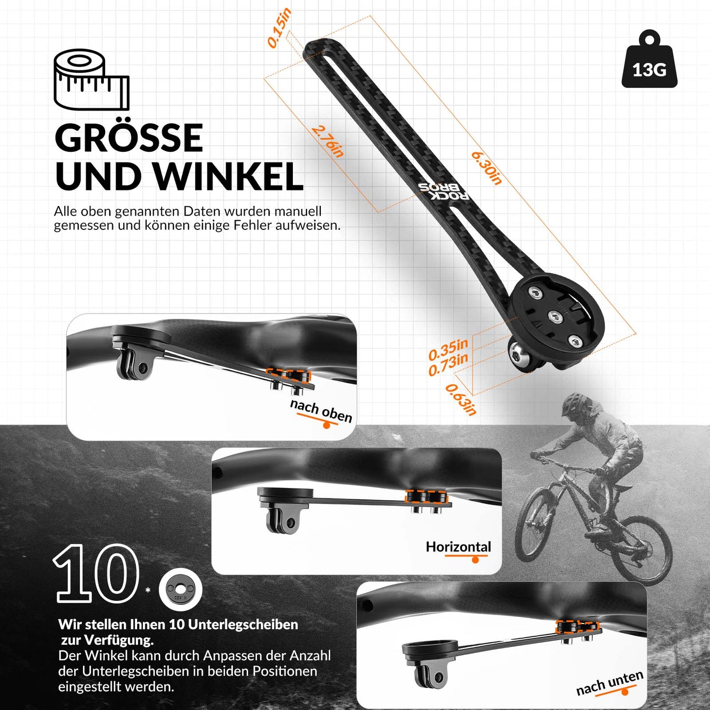 Festing fyrir stýri á hjólatölvu fyrir Garmin/Wahoo/Bryton/Giant