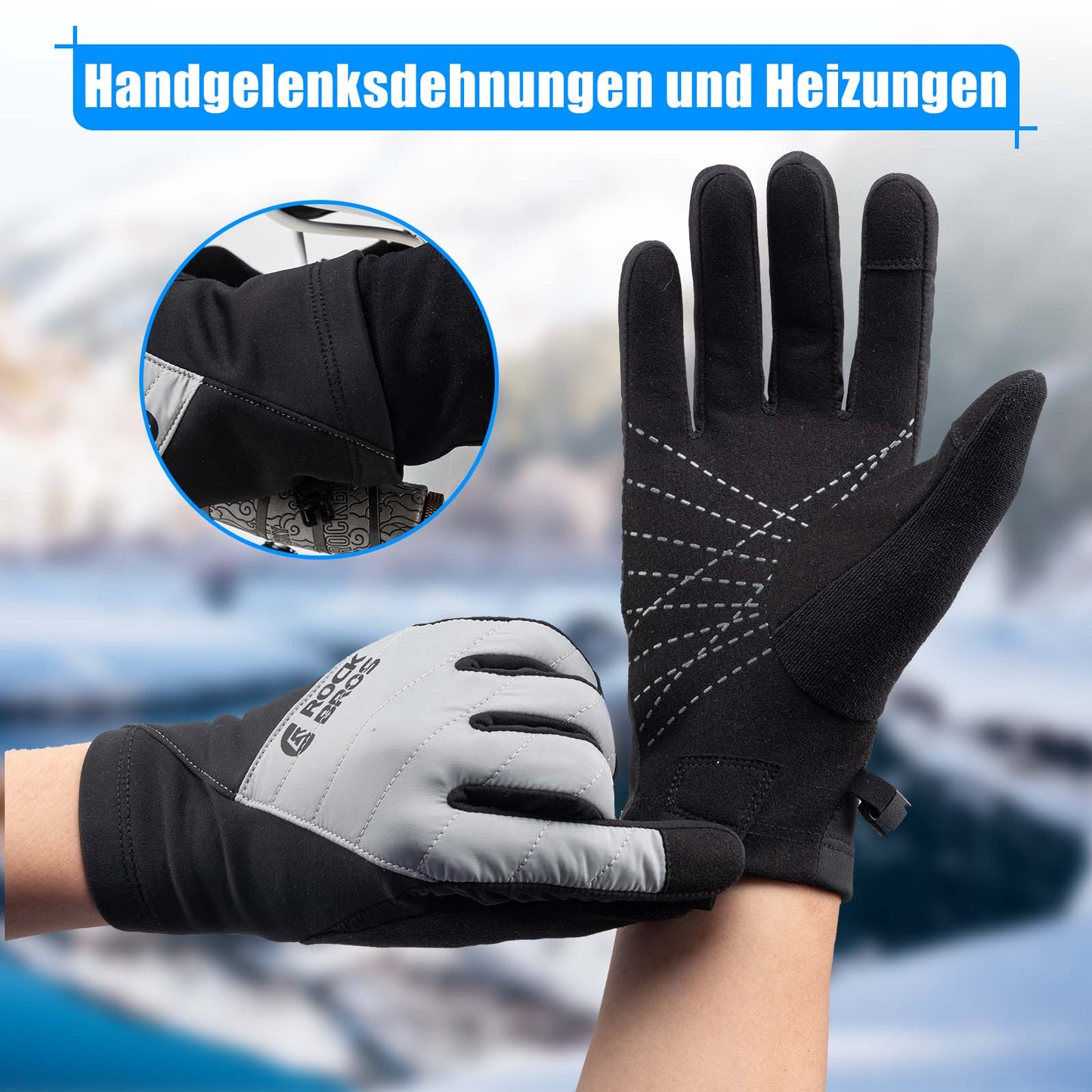 ROCKBROS Cycling Gloves Winter/Autumn Full Finger Thermal Sport Unisex
