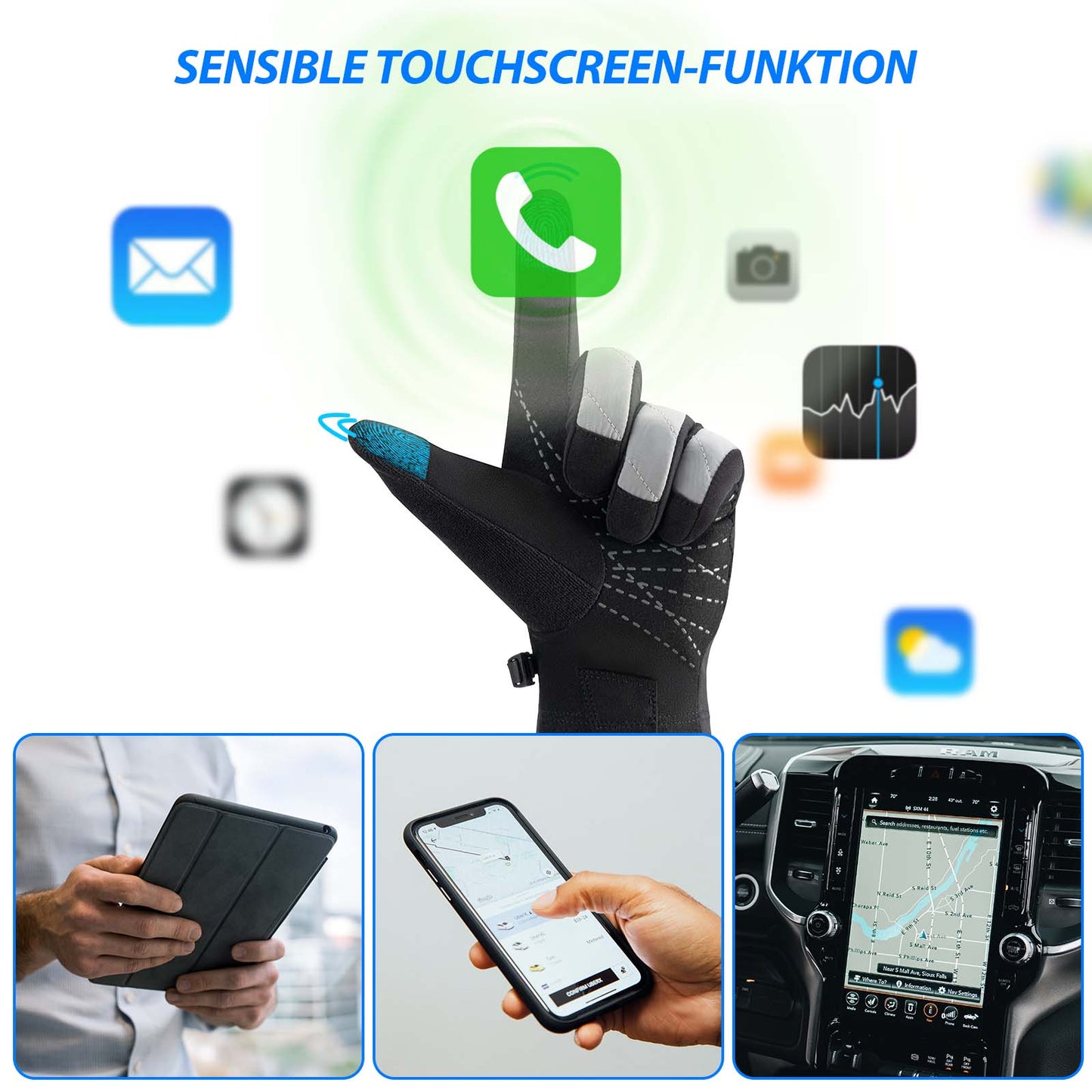 ROCKBROS Cycling Gloves Winter/Autumn Full Finger Thermal Sport Unisex