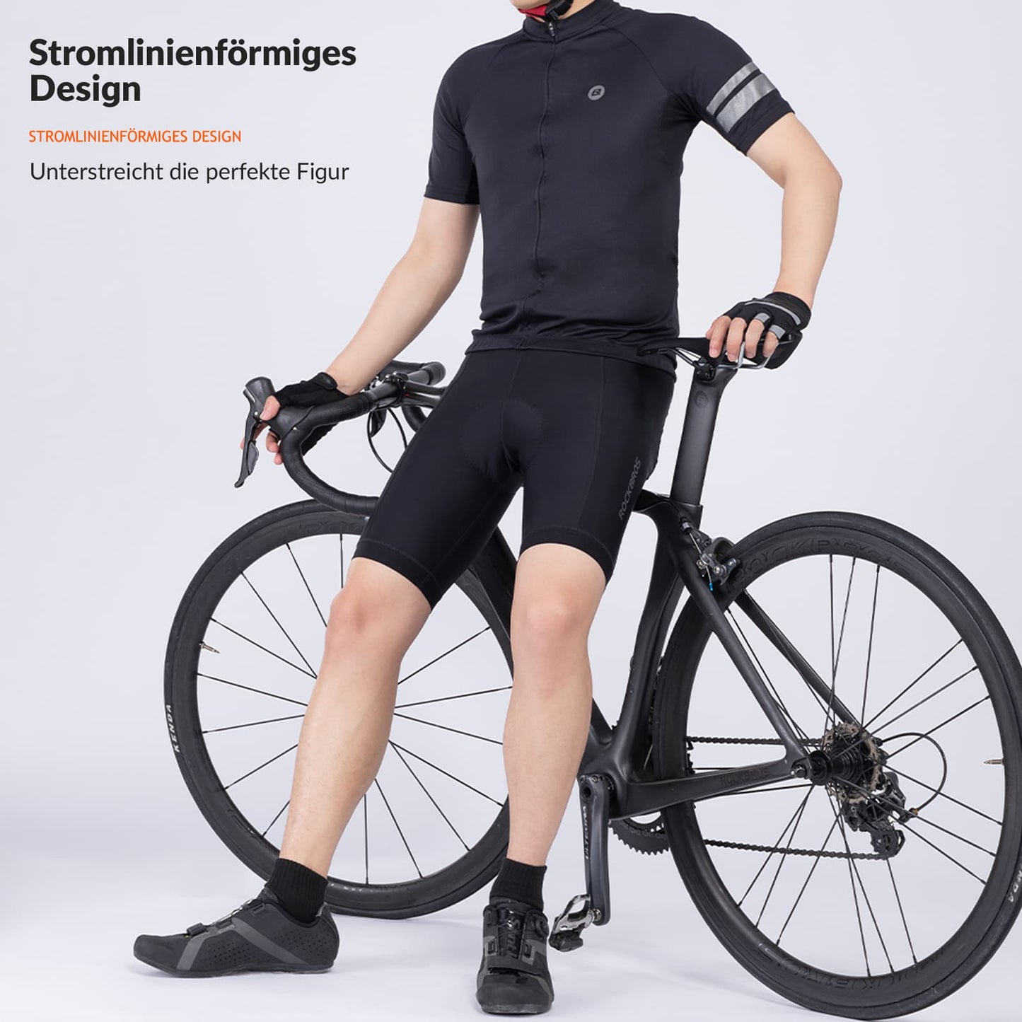 ROCKBROS Fahrradhose mit 3D Sitzpolster Schnell trocken Herren