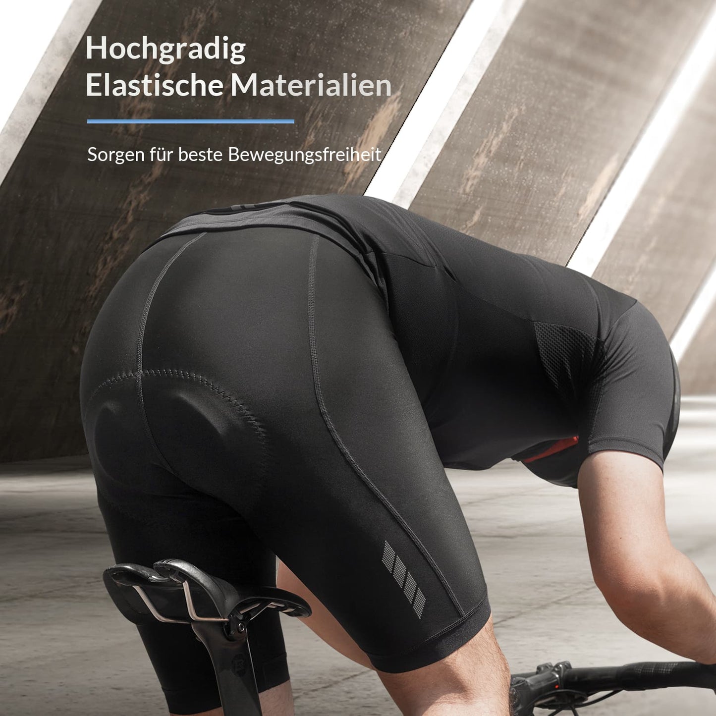 ROCKBROS Fahrradhose mit 3D Sitzpolster Schnell trocken Herren