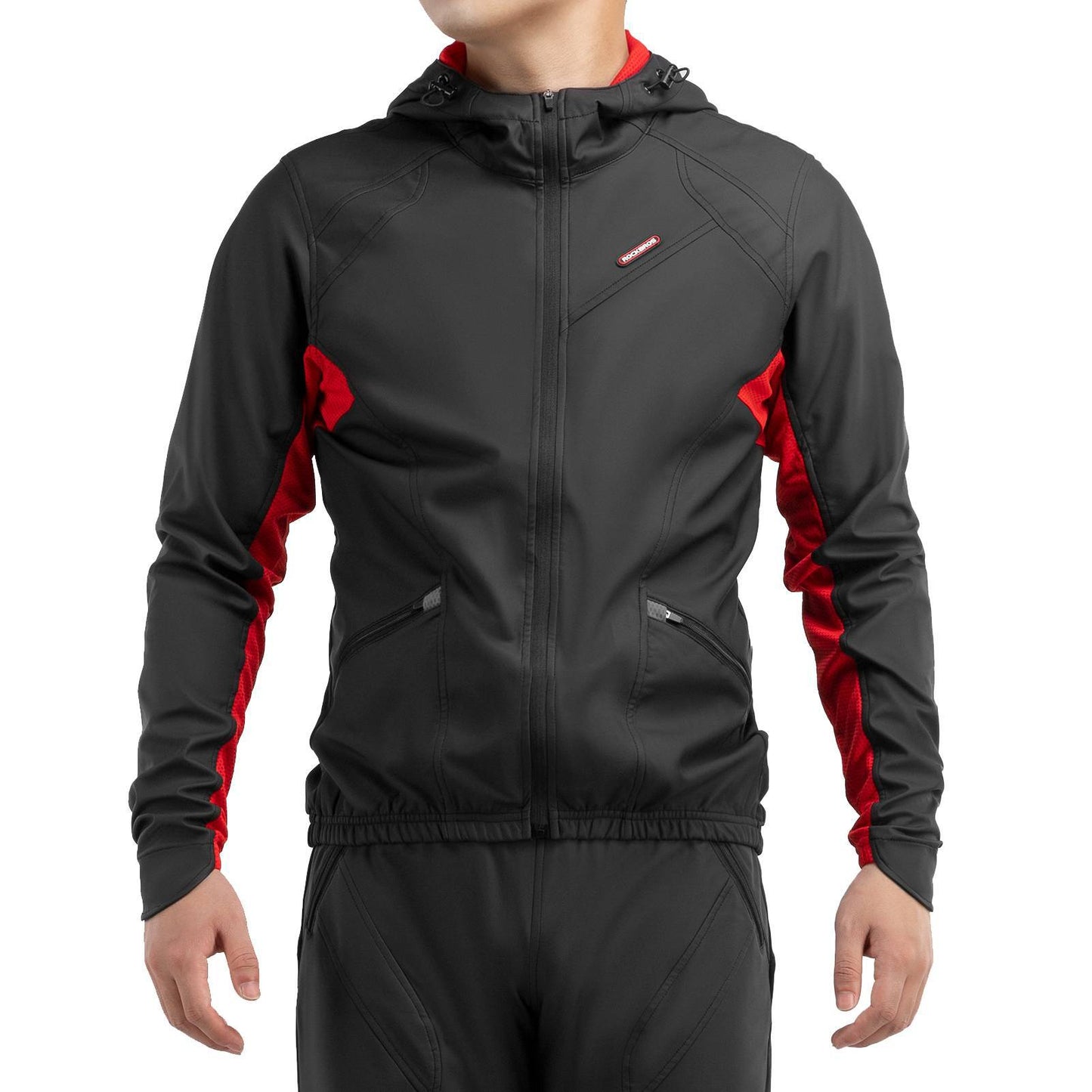 ROCKBROS Fahrradjacke Herren Winter Winddicht Softshelljacke Schwarz