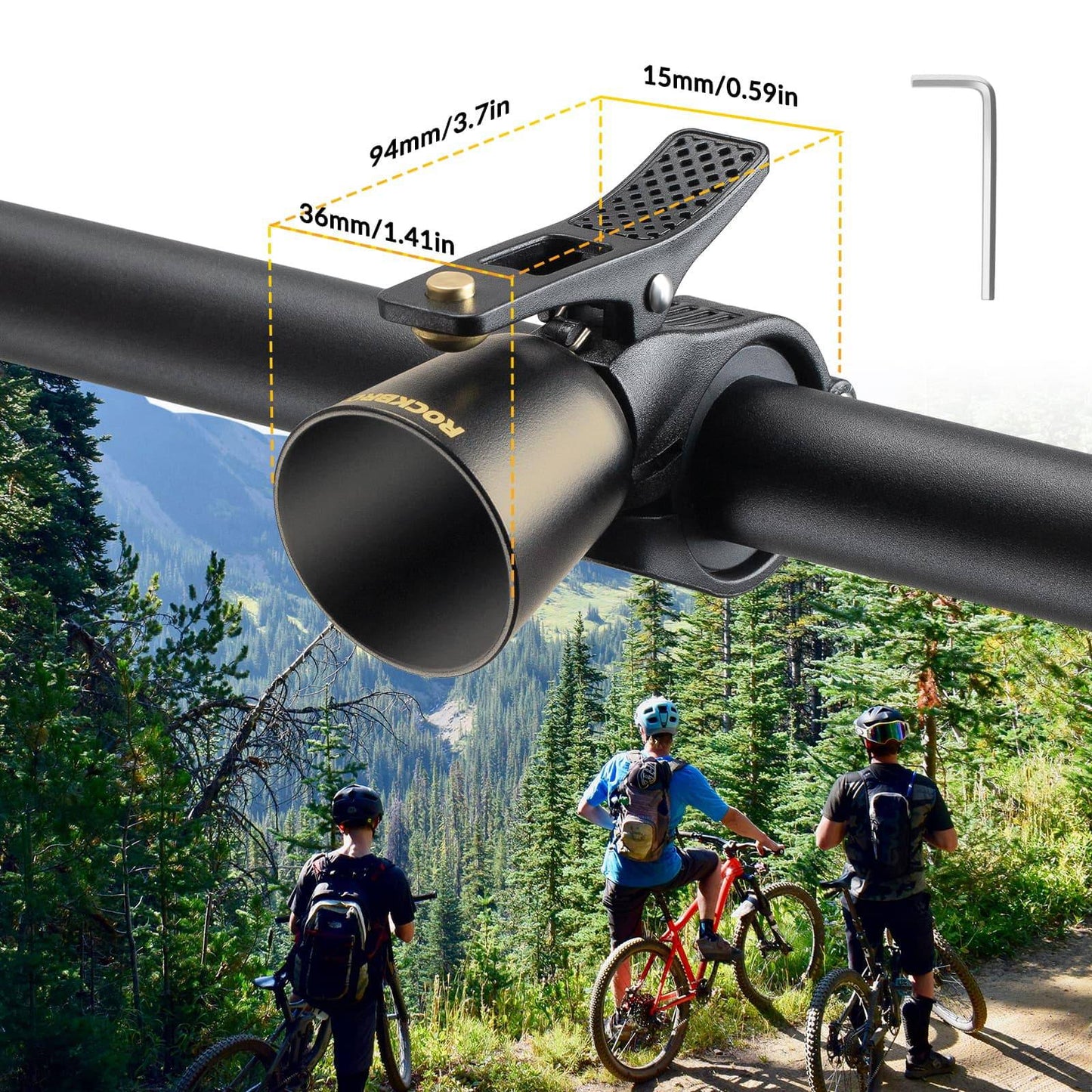 ROCKBROS Bicycle Bell Loud Retro Bell for MTB Road Bike Four Colors