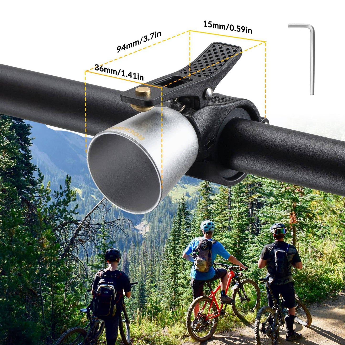 ROCKBROS Bicycle Bell Loud Retro Bell for MTB Road Bike Four Colors