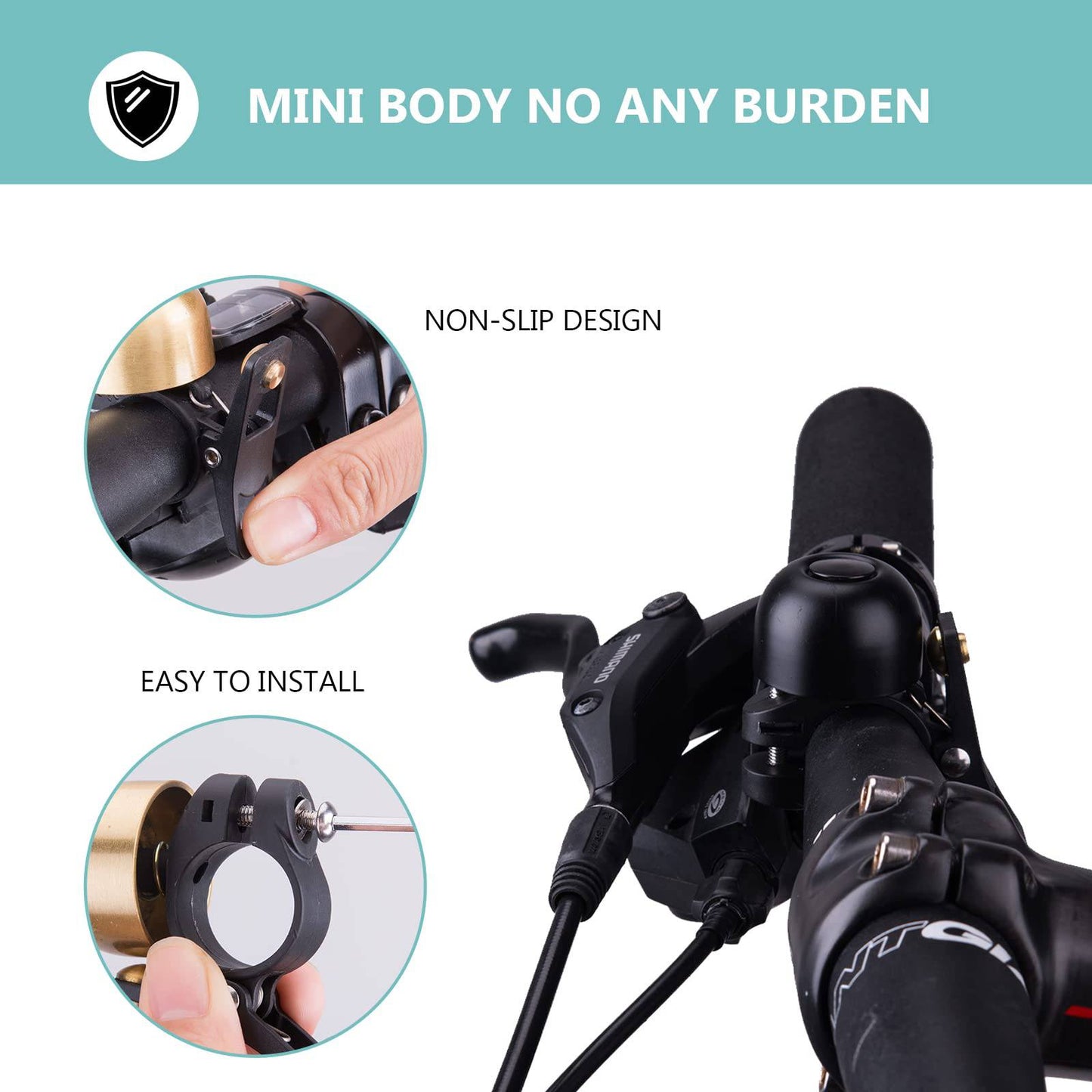 ROCKBROS Bicycle Bell Retro Bell MTB Stainless Steel Loud Classic 