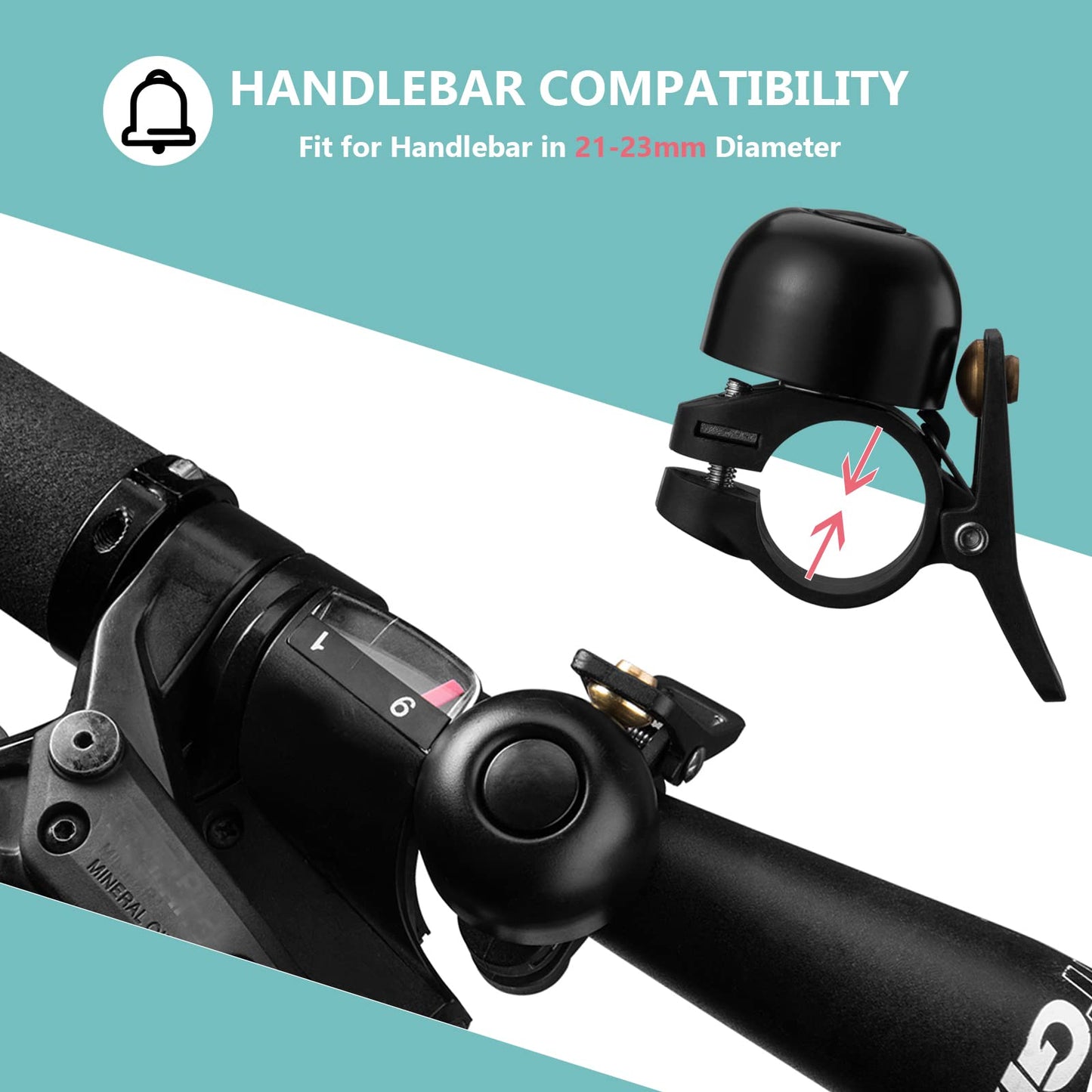 ROCKBROS Bicycle Bell Retro Bell MTB Stainless Steel Loud Classic 