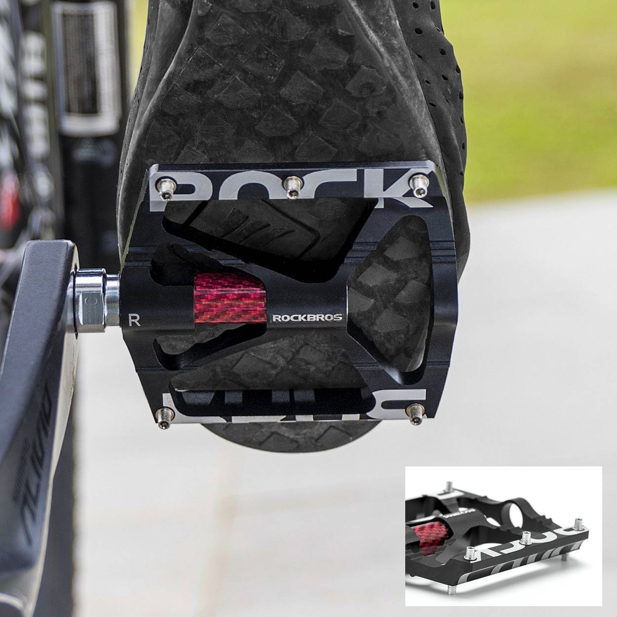 ROCKBROS reiðhjólapedalar 9/16 tommu álhjólapedalar með innsigluðum legum