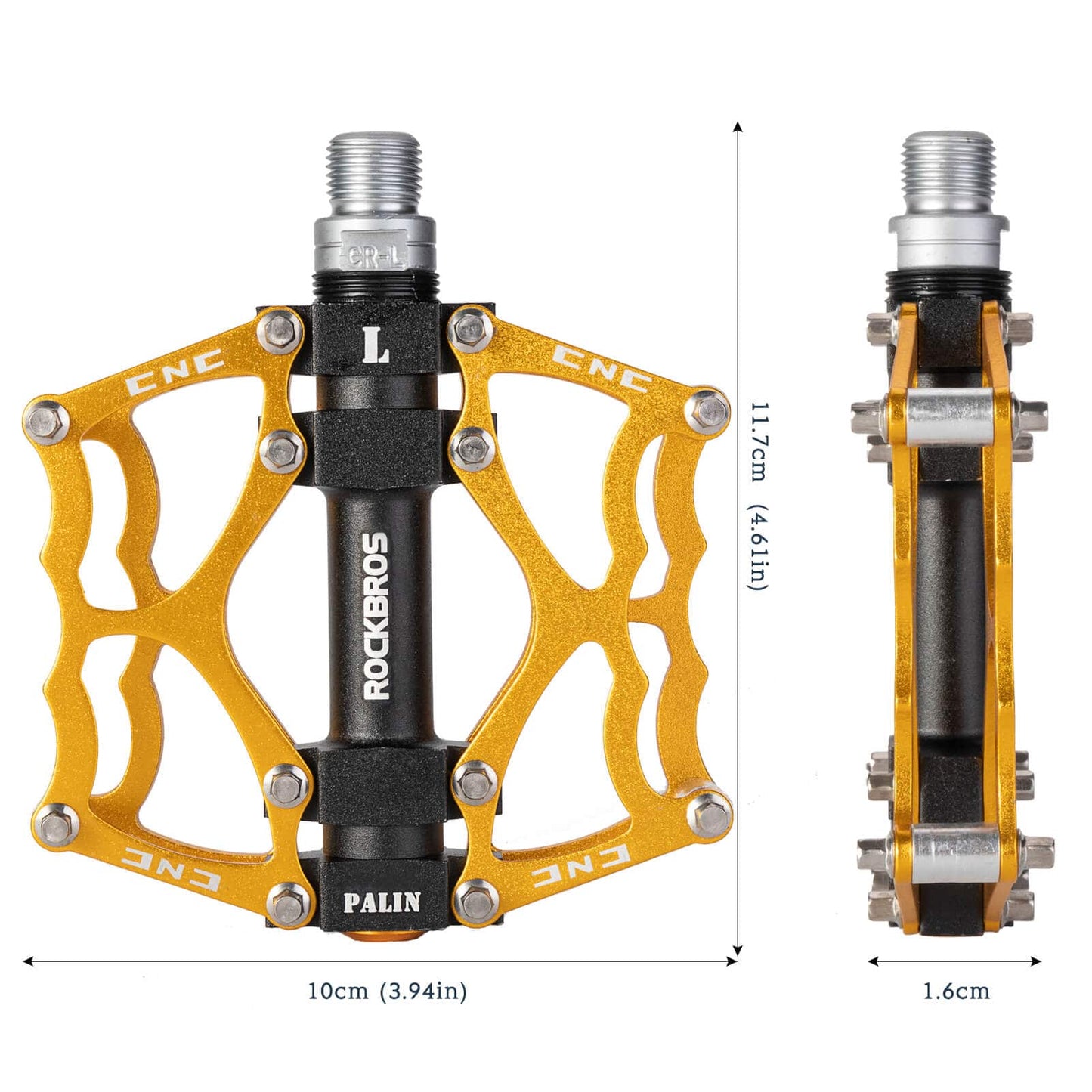 ROCKBROS bicycle pedals 9/16 inch CNC aluminum with sealed bearings