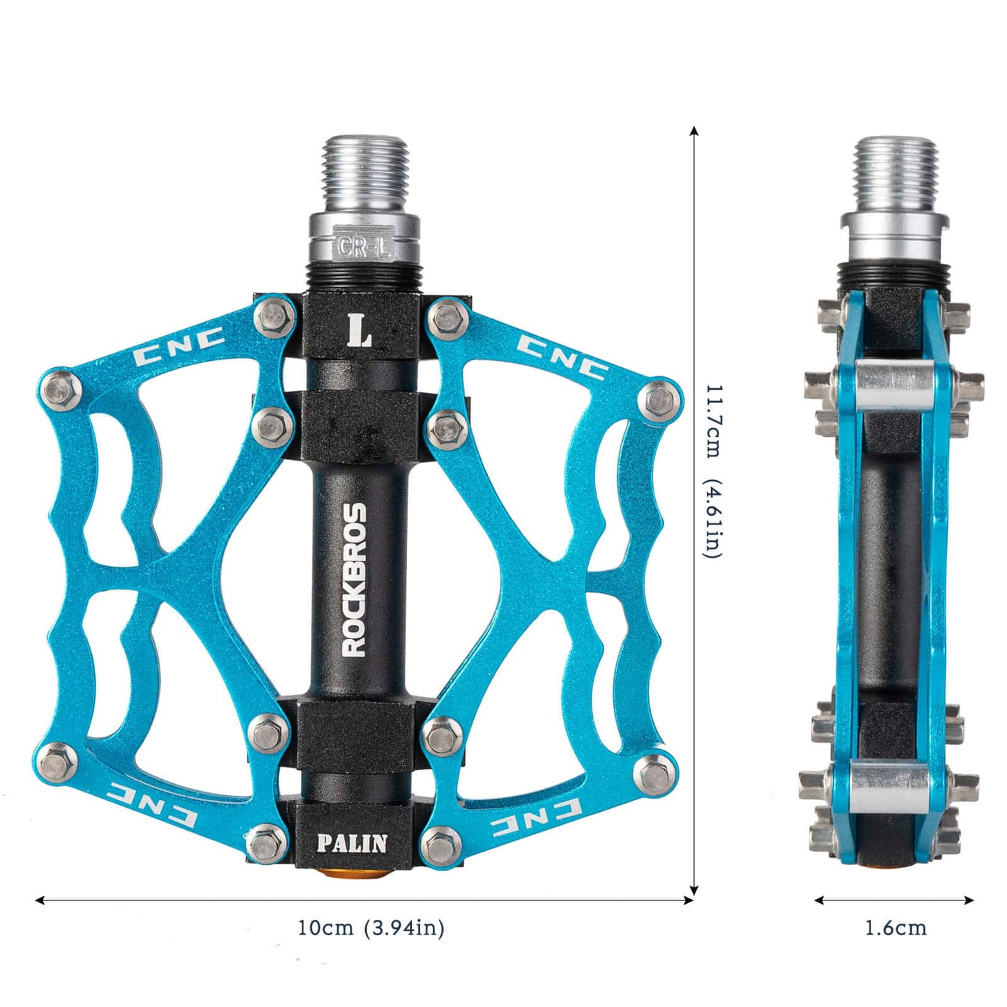 ROCKBROS bicycle pedals 9/16 inch CNC aluminum with sealed bearings