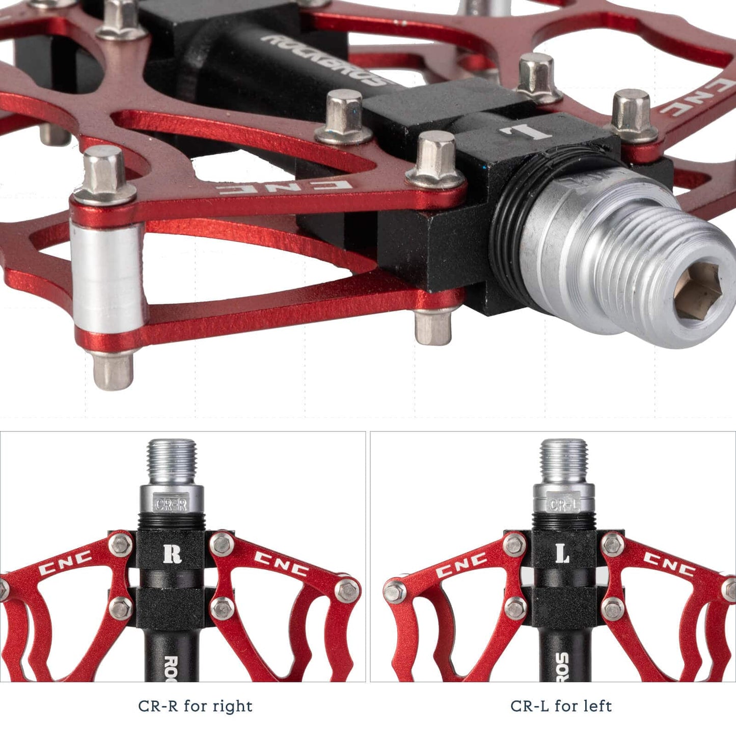 ROCKBROS bicycle pedals 9/16 inch CNC aluminum with sealed bearings