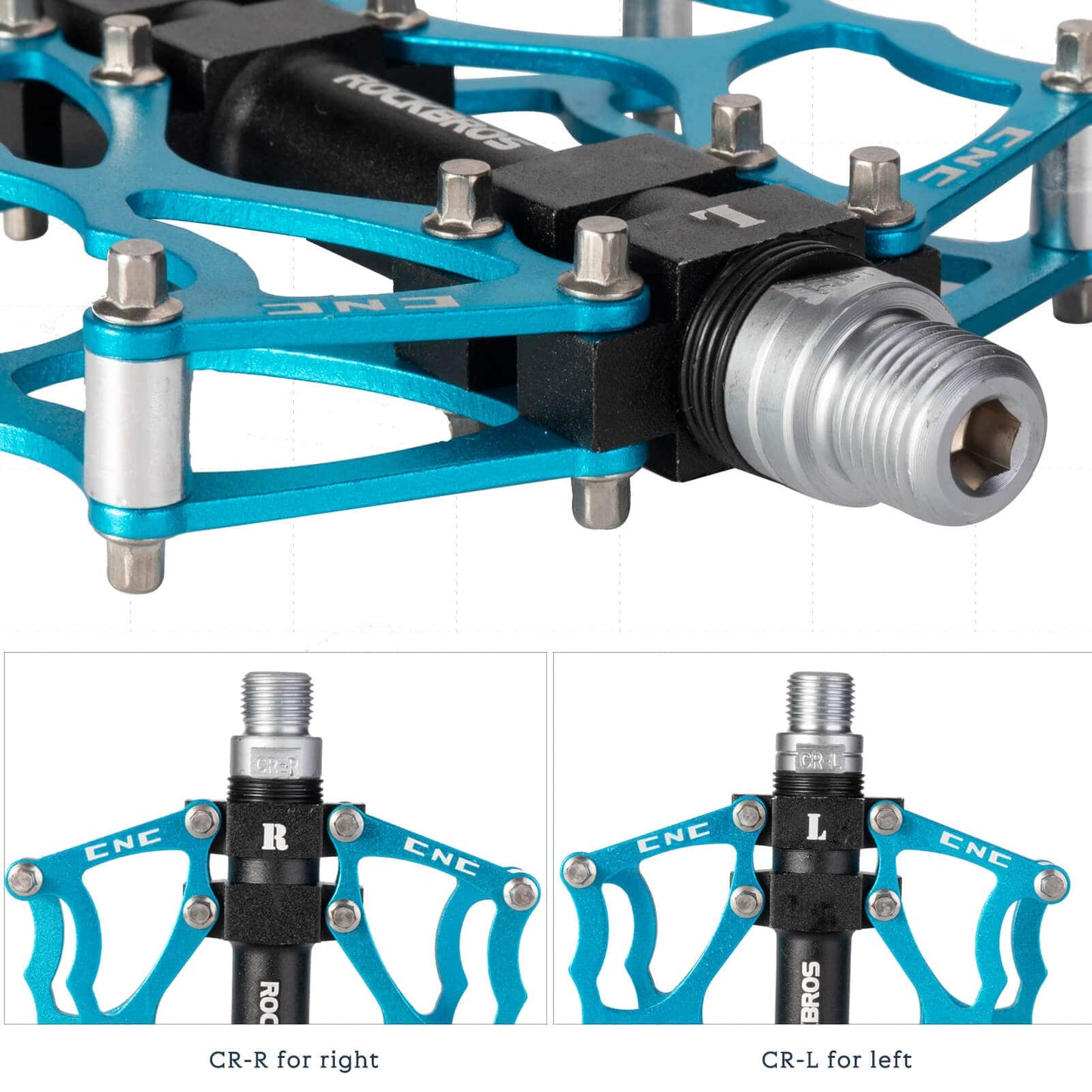 ROCKBROS bicycle pedals 9/16 inch CNC aluminum with sealed bearings
