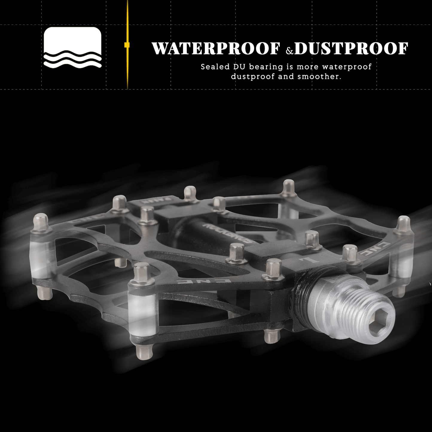 ROCKBROS bicycle pedals 9/16 inch CNC aluminum with sealed bearings