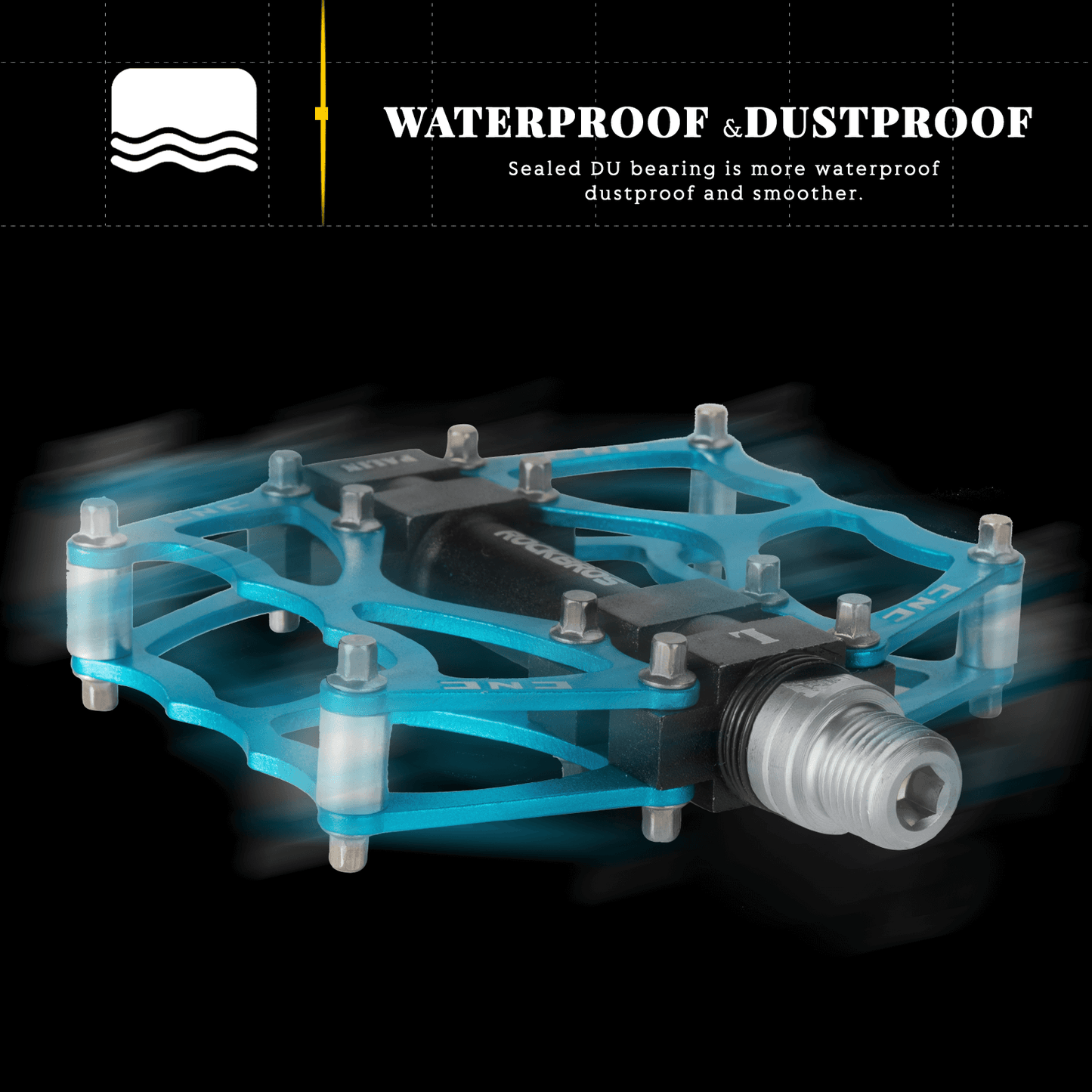 ROCKBROS bicycle pedals 9/16 inch CNC aluminum with sealed bearings