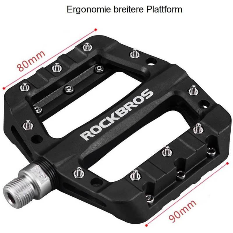 ROCKBROS Fahrradpedale 9/16 Zoll MTB Pedale mit 3 Bearing aus Nylon