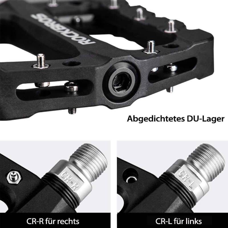 ROCKBROS Fahrradpedale 9/16 Zoll MTB Pedale mit 3 Bearing aus Nylon