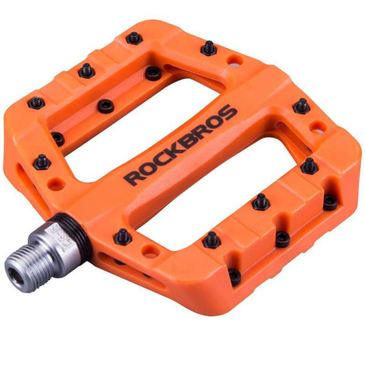 ROCKBROS Bicycle Pedals 9/16 Inch MTB Pedals with 3 Bearings Made of Nylon