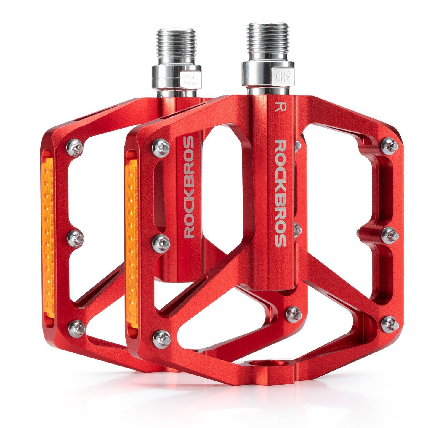 ROCKBROS hjólapedalar með endurskinsmerkjum, úr áli, 9/16 tommur
