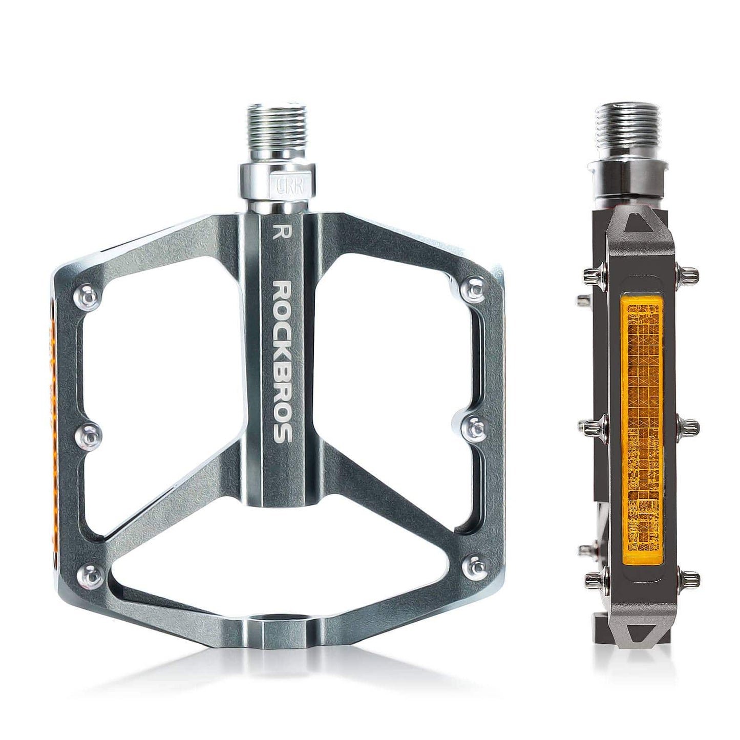 ROCKBROS hjólapedalar með endurskinsmerkjum, úr áli, 9/16 tommur