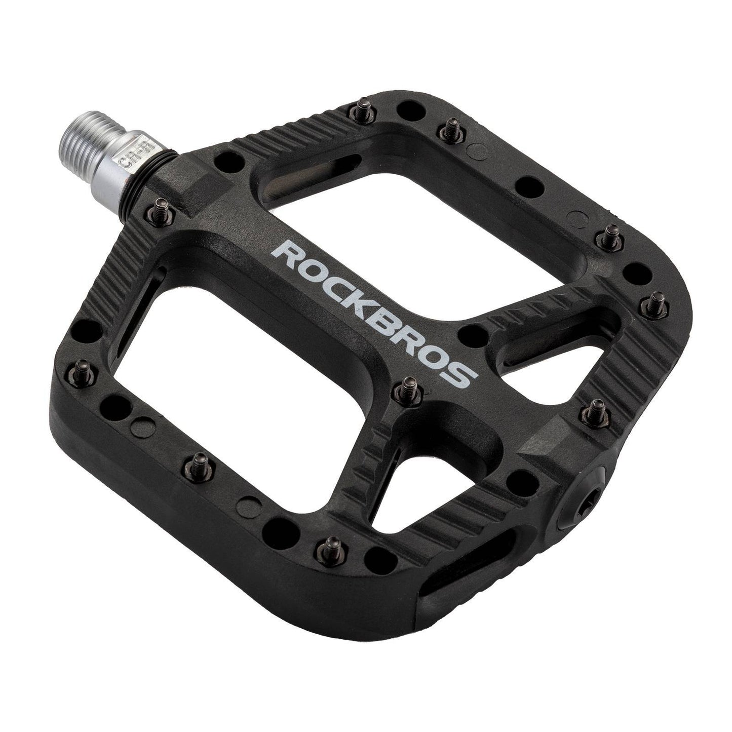 ROCKBROS reiðhjólapedalar úr nylon, flatir pedalar, 9/16 tommur með 3 legum