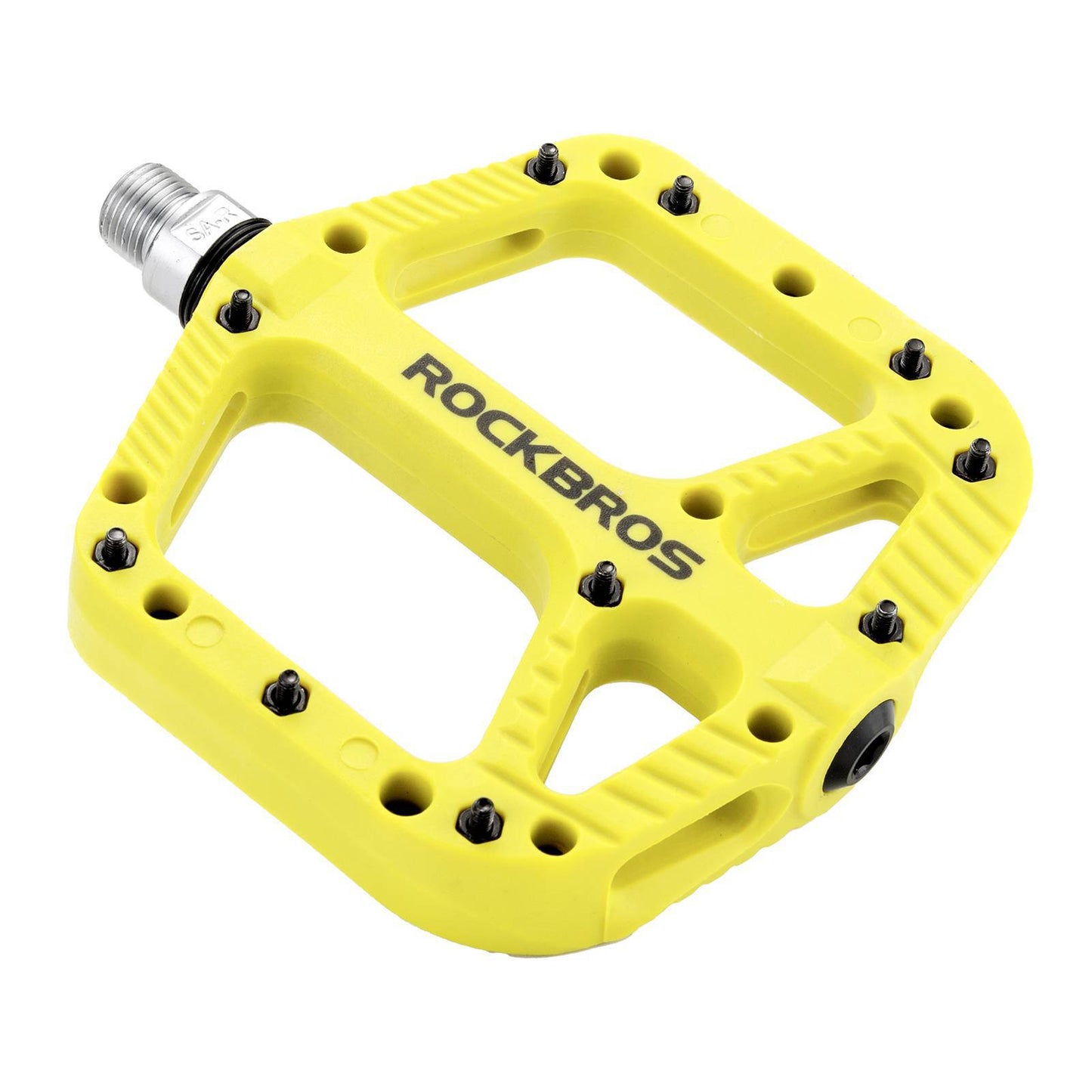 ROCKBROS reiðhjólapedalar úr nylon, flatir pedalar, 9/16 tommur með 3 legum