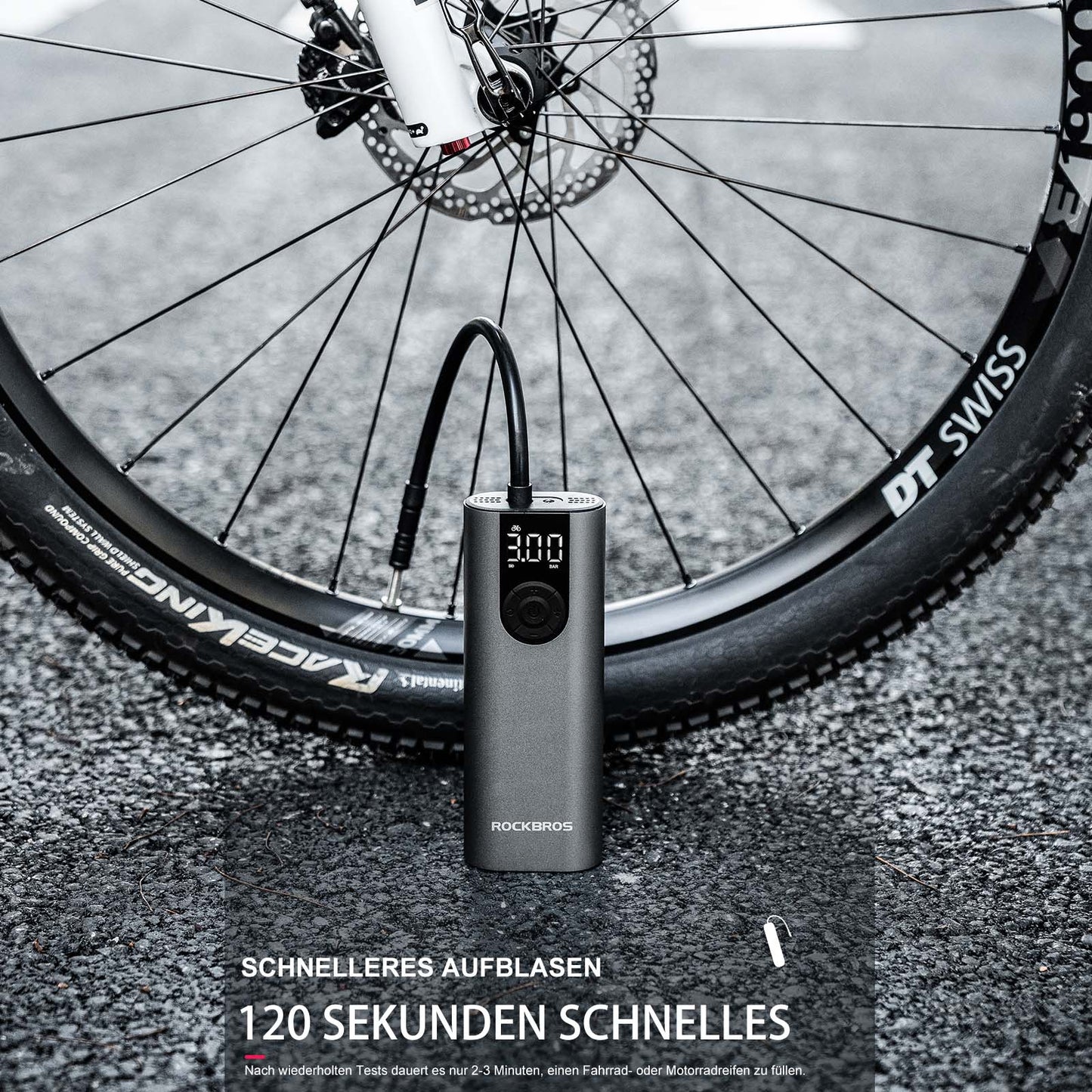 A8 Electric Bicycle Pump 150PSI