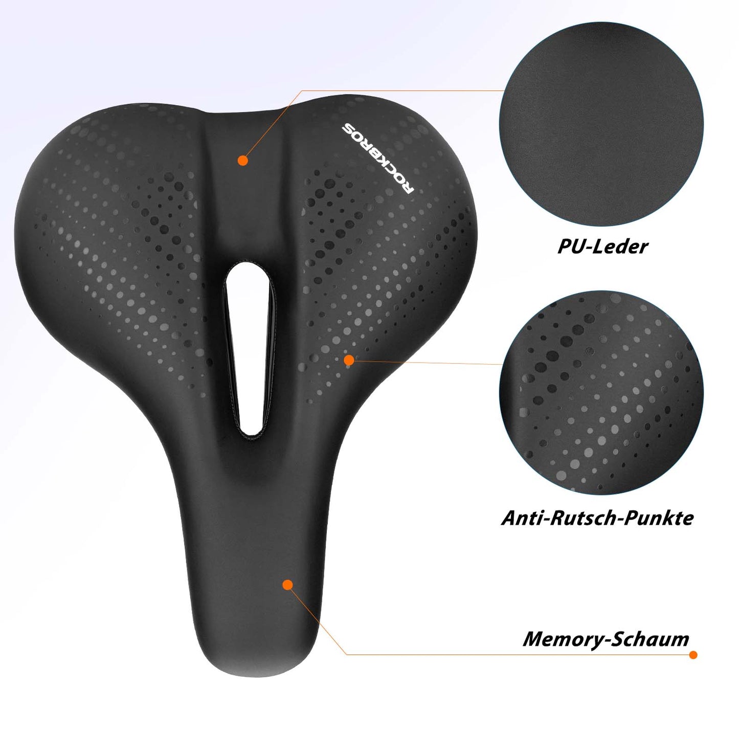 ROCKBROS Fahrradsattel aus Atmungsaktiv hohler Memory Foam