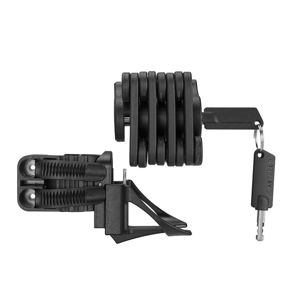 ROCKBROS reiðhjólalás samanbrjótanlegur 70 cm langur svartur